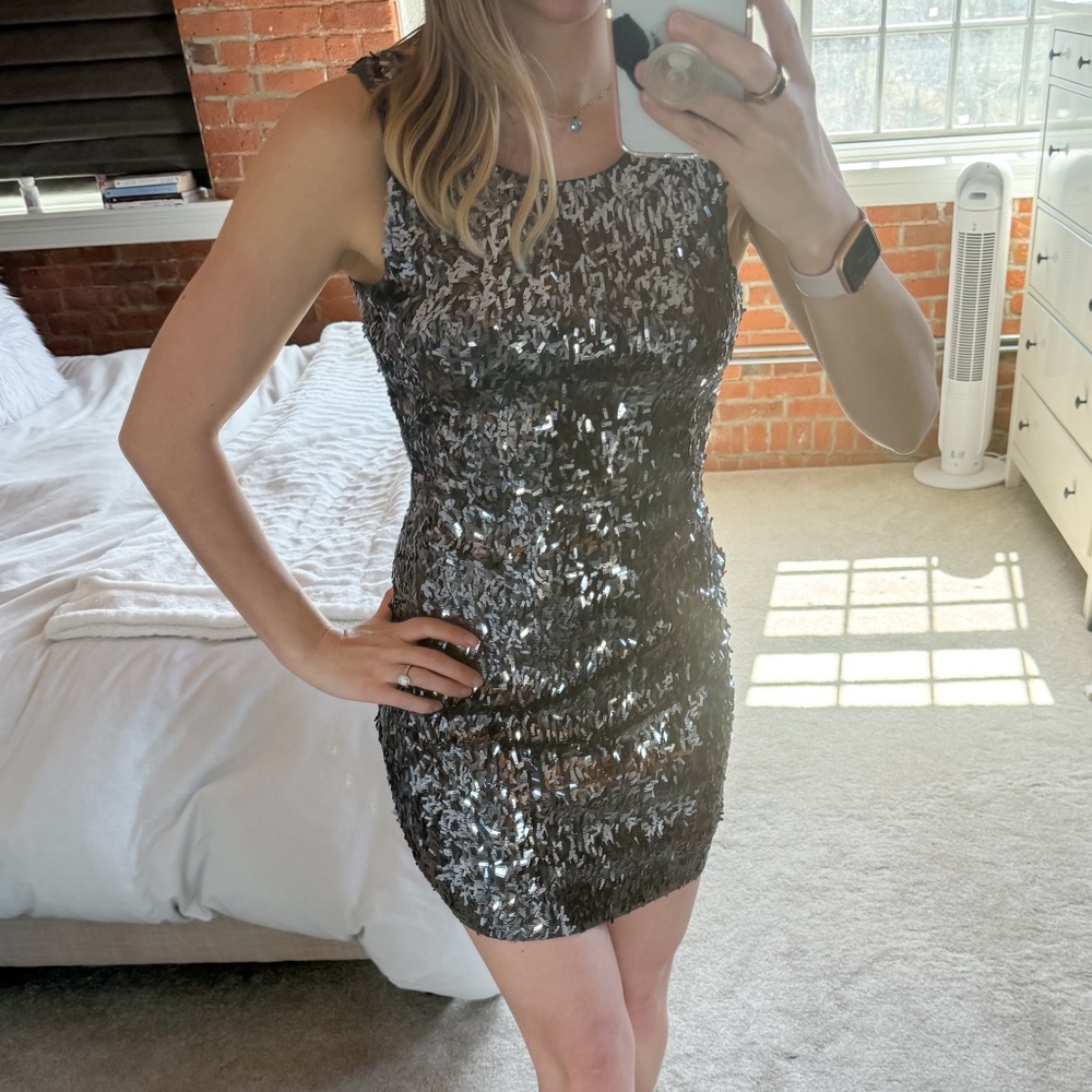 Sequin party cocktail dress